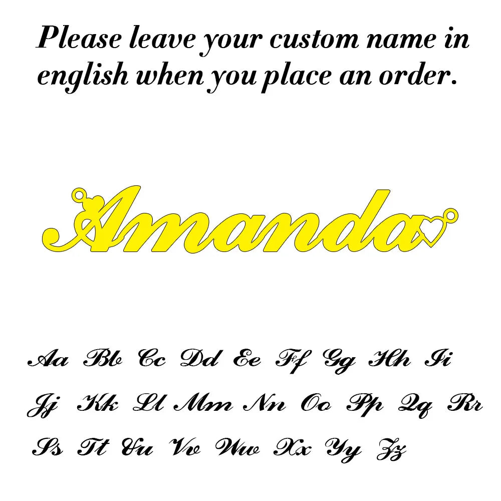Custom Name Lip Chain Necklace