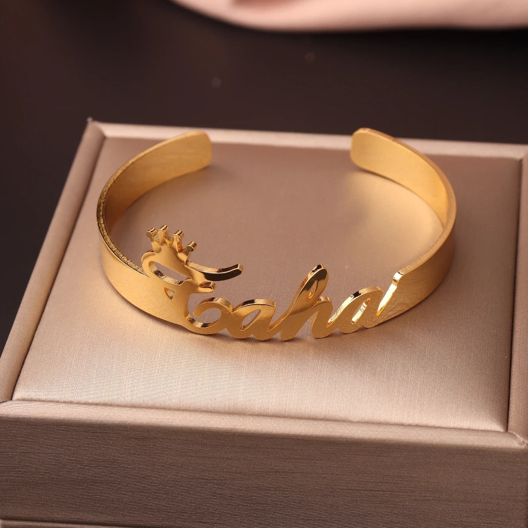Custom Name Open Bangle