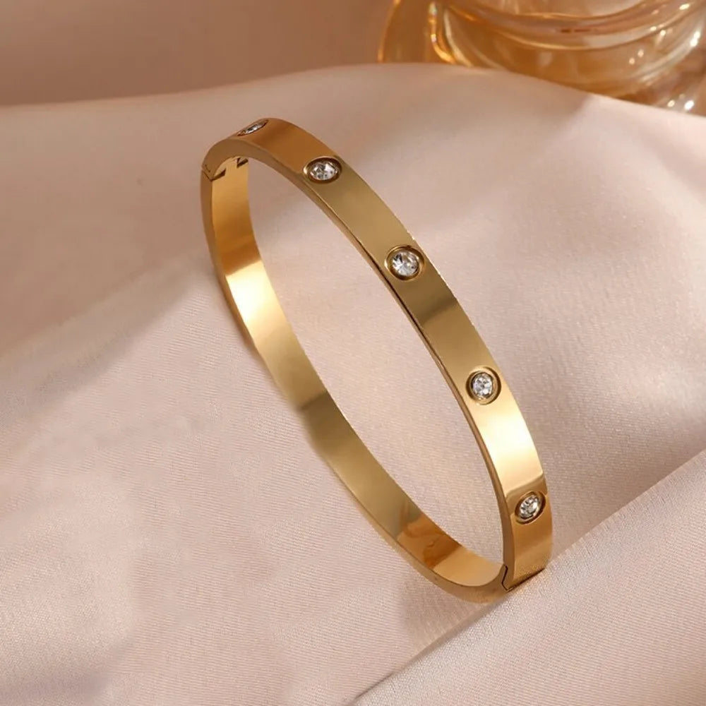 Titanium Steel Stacked Bracelets
