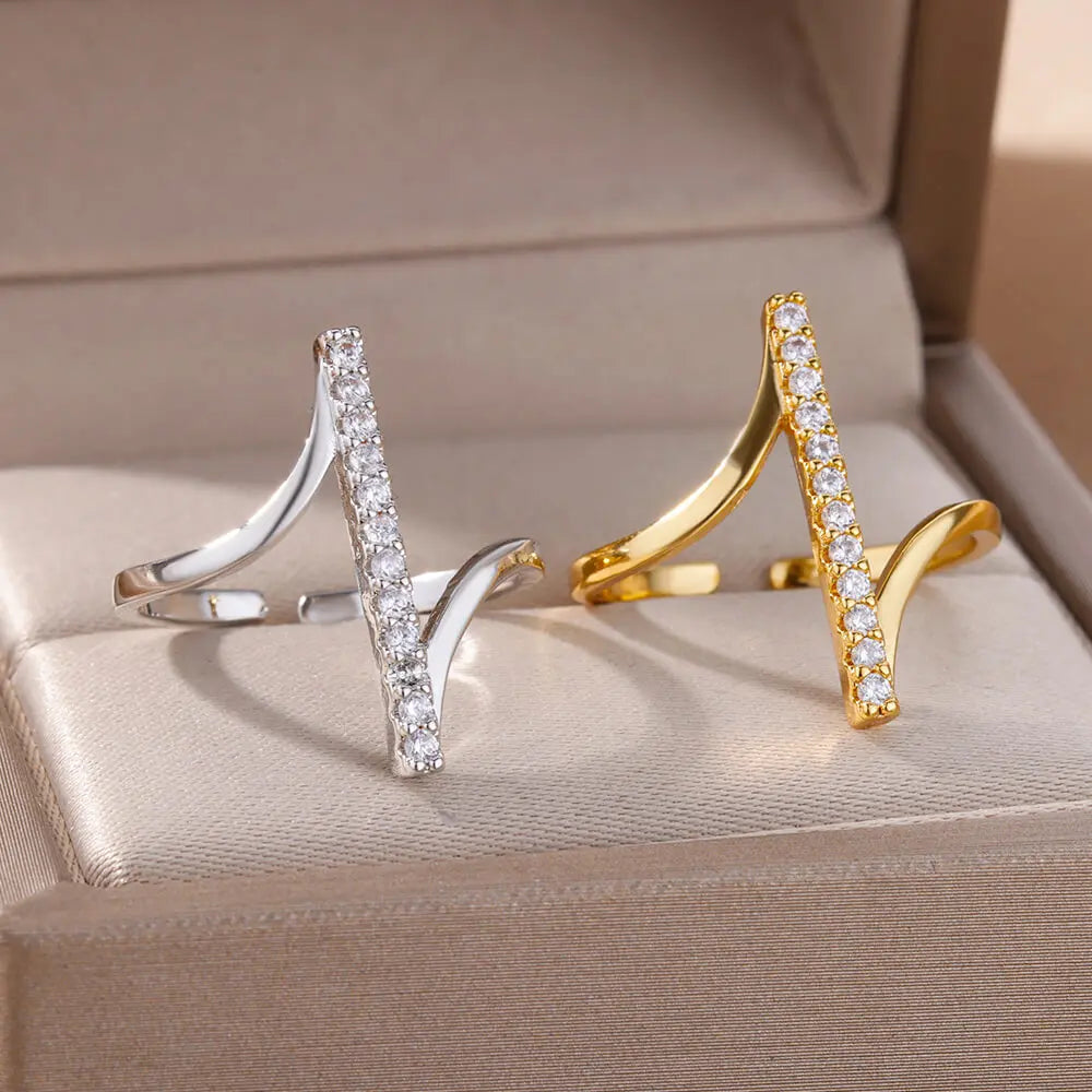 Zircon Geometric Open Rings