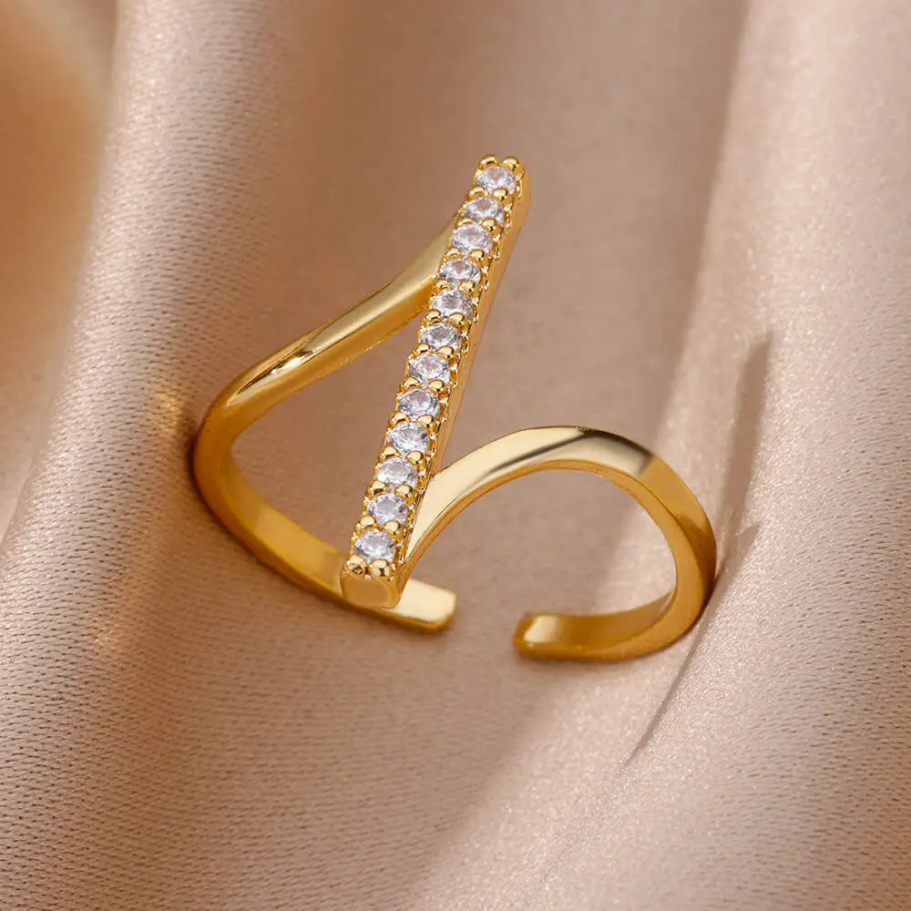 Zircon Geometric Open Rings