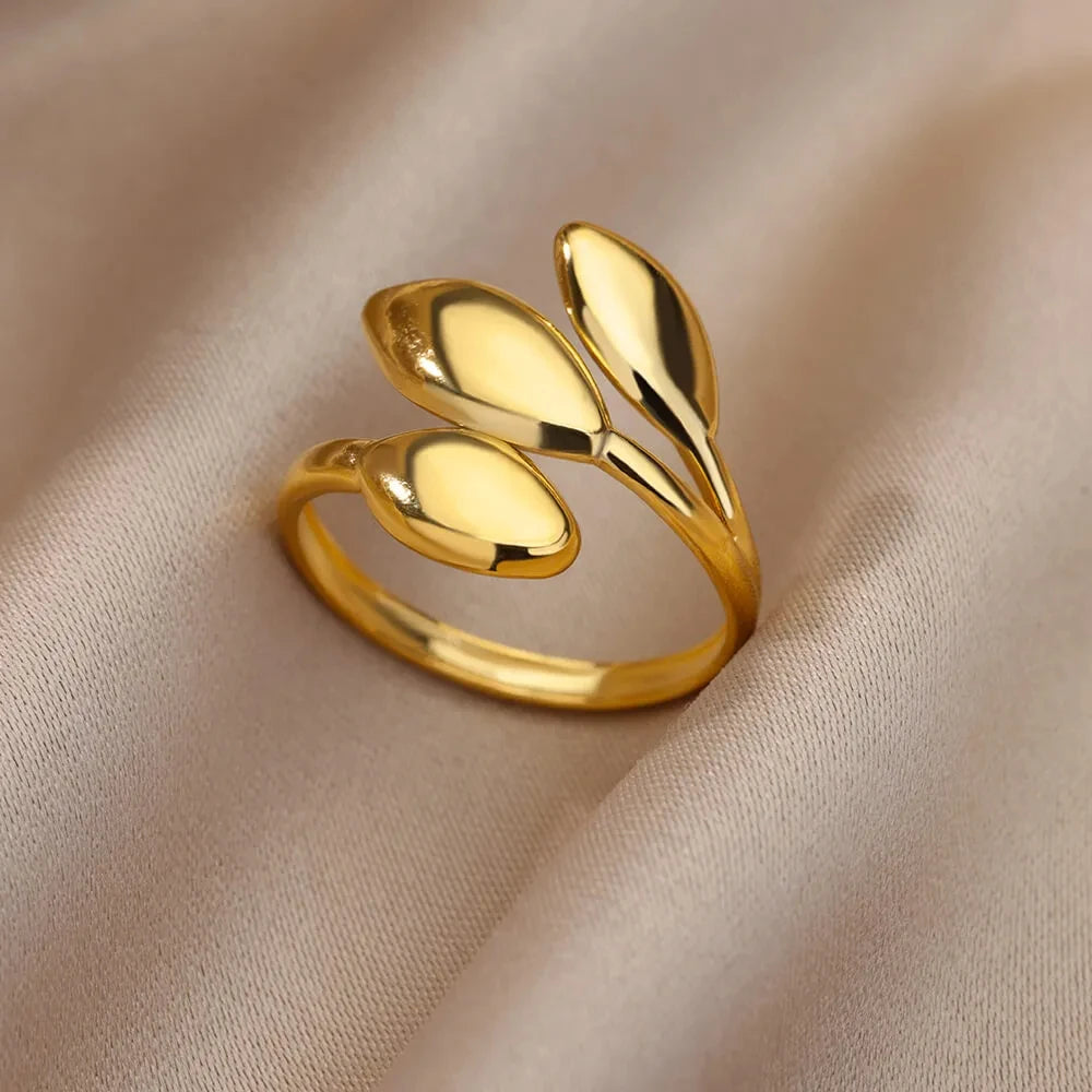 316L Gold Tone Statement Rings