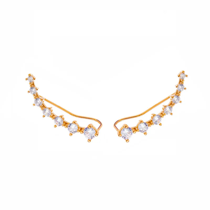 925 Silver Crystal Heart Drop Earrings