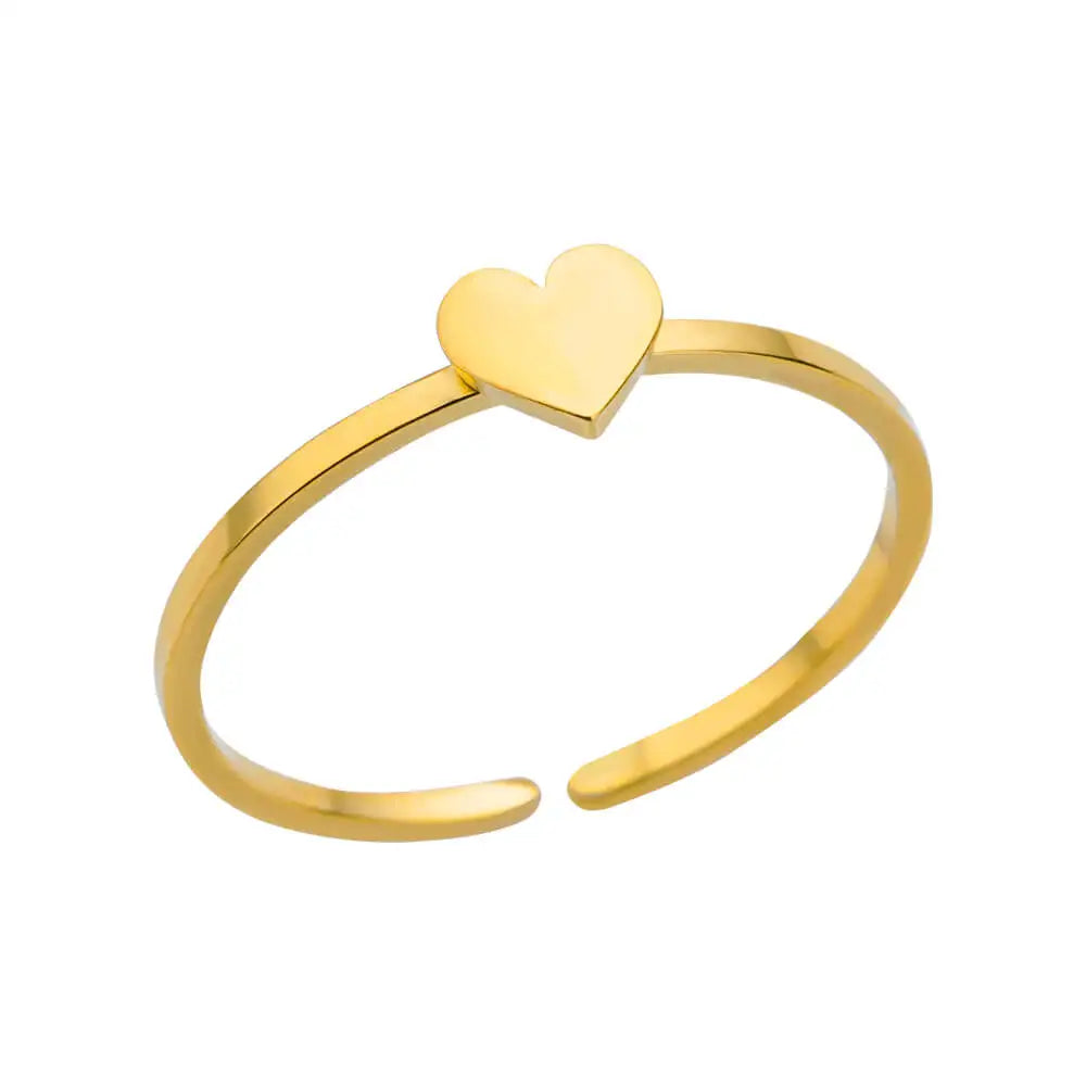 316L Gold Tone Statement Rings