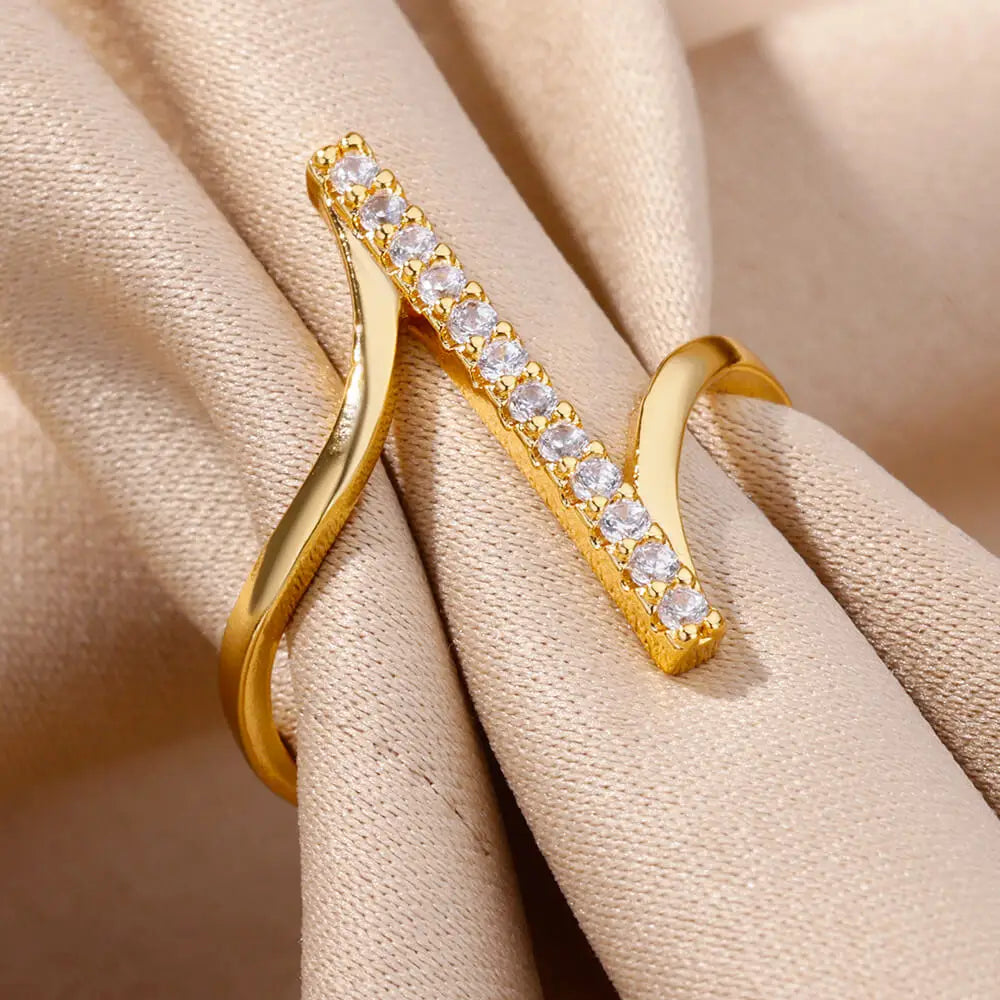 Zircon Geometric Open Rings
