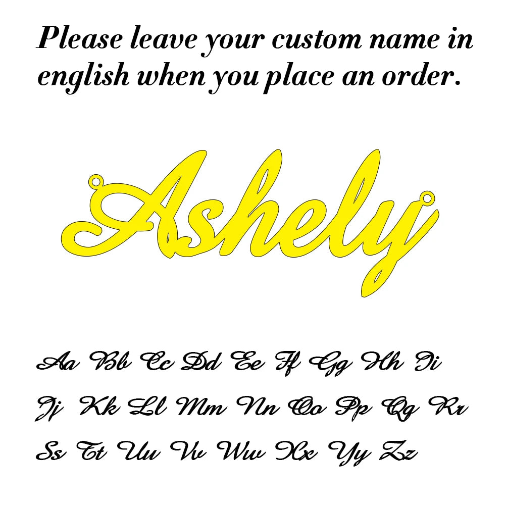 Custom Name Lip Chain Necklace