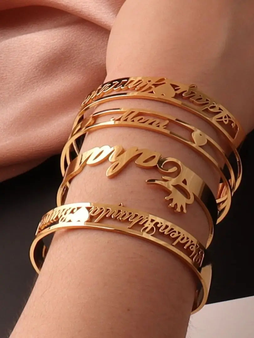 Custom Name Open Bangle