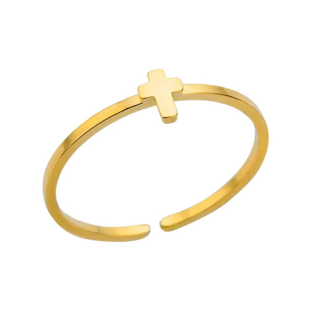 316L Gold Tone Statement Rings