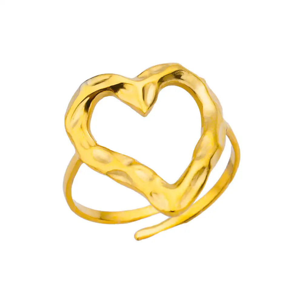 316L Gold Tone Statement Rings