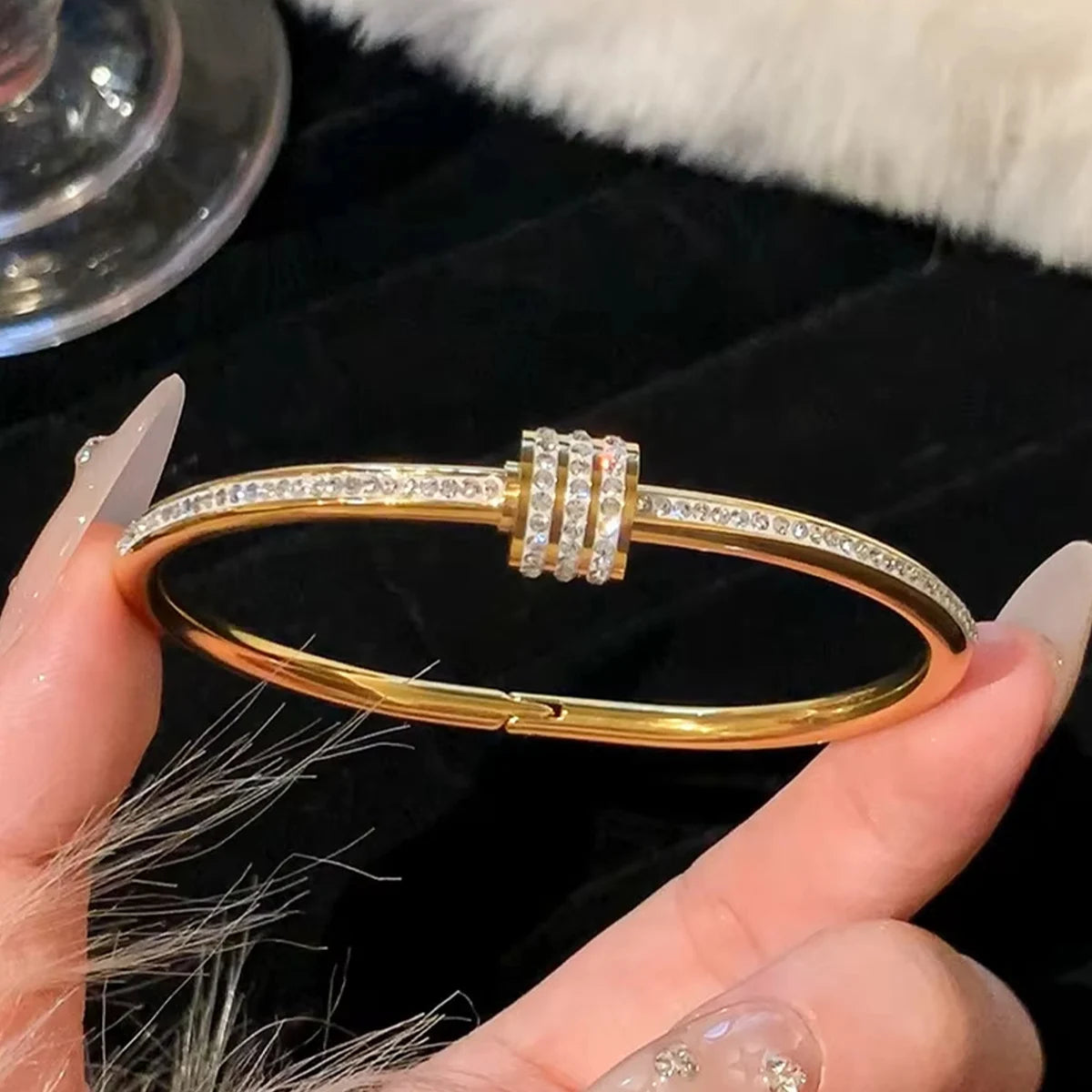 LuxeLine Titanium Bangle
