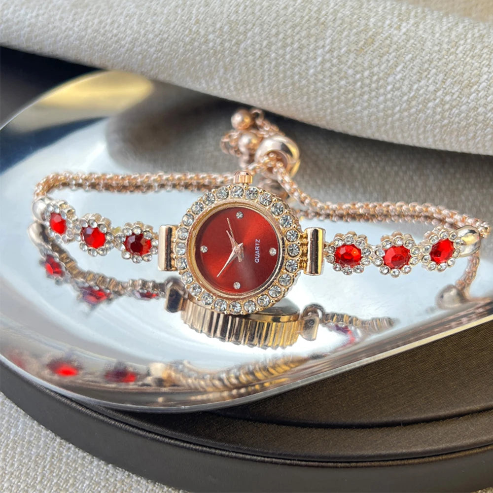 Crystal Dial Bracelet Watch
