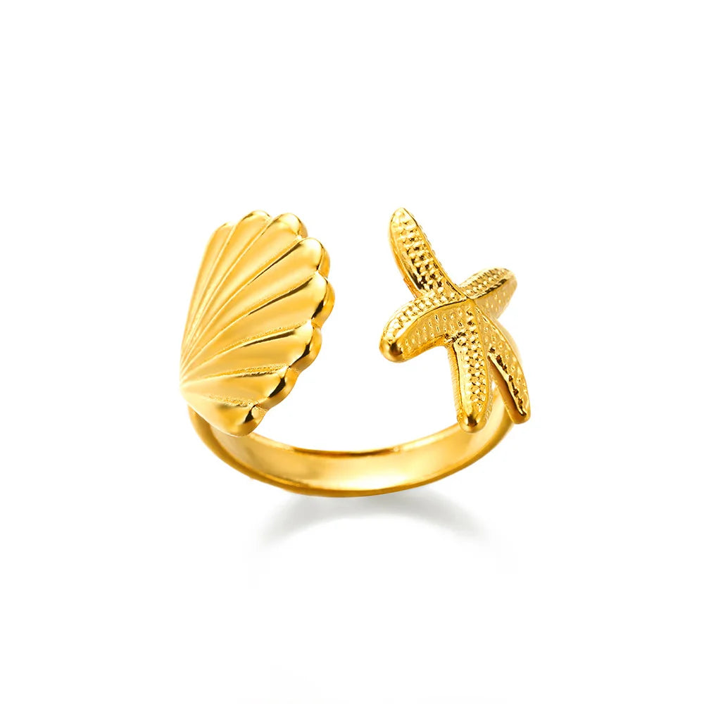 316L Gold Tone Statement Rings