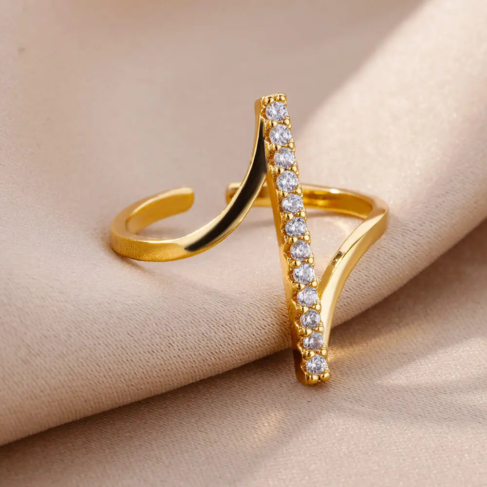 Zircon Geometric Open Rings