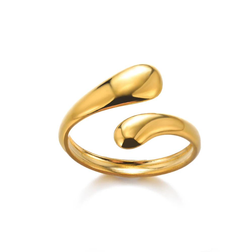 316L Gold Tone Statement Rings