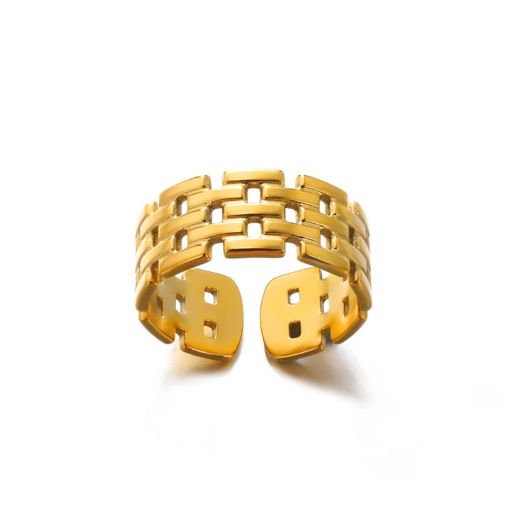 316L Gold Tone Statement Rings