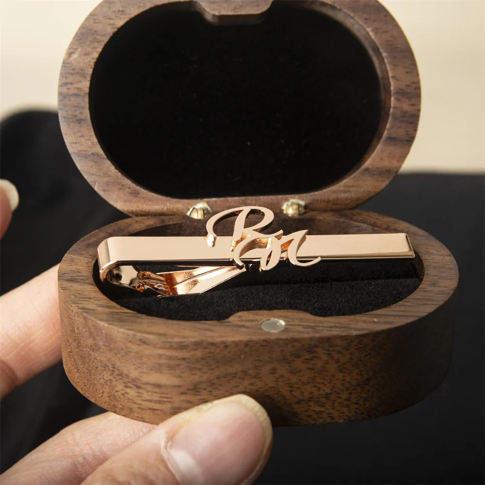 Tangula Custom Initial Tie Clip