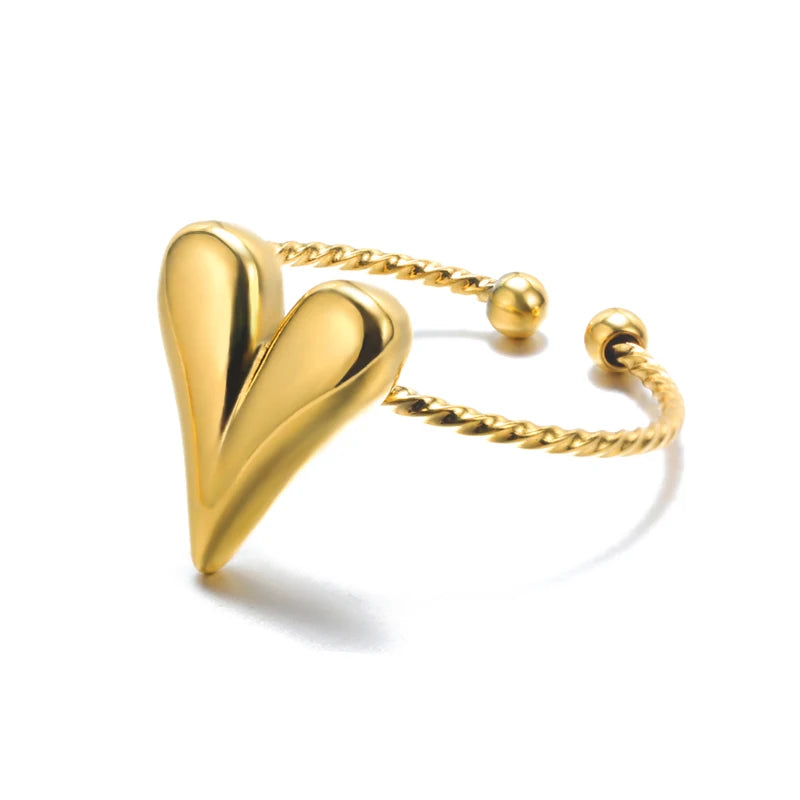 316L Gold Tone Statement Rings