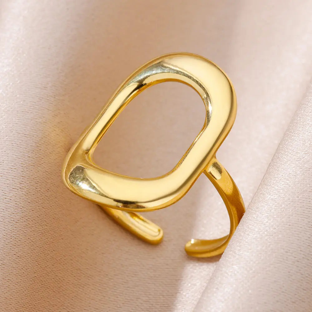 316L Gold Tone Statement Rings
