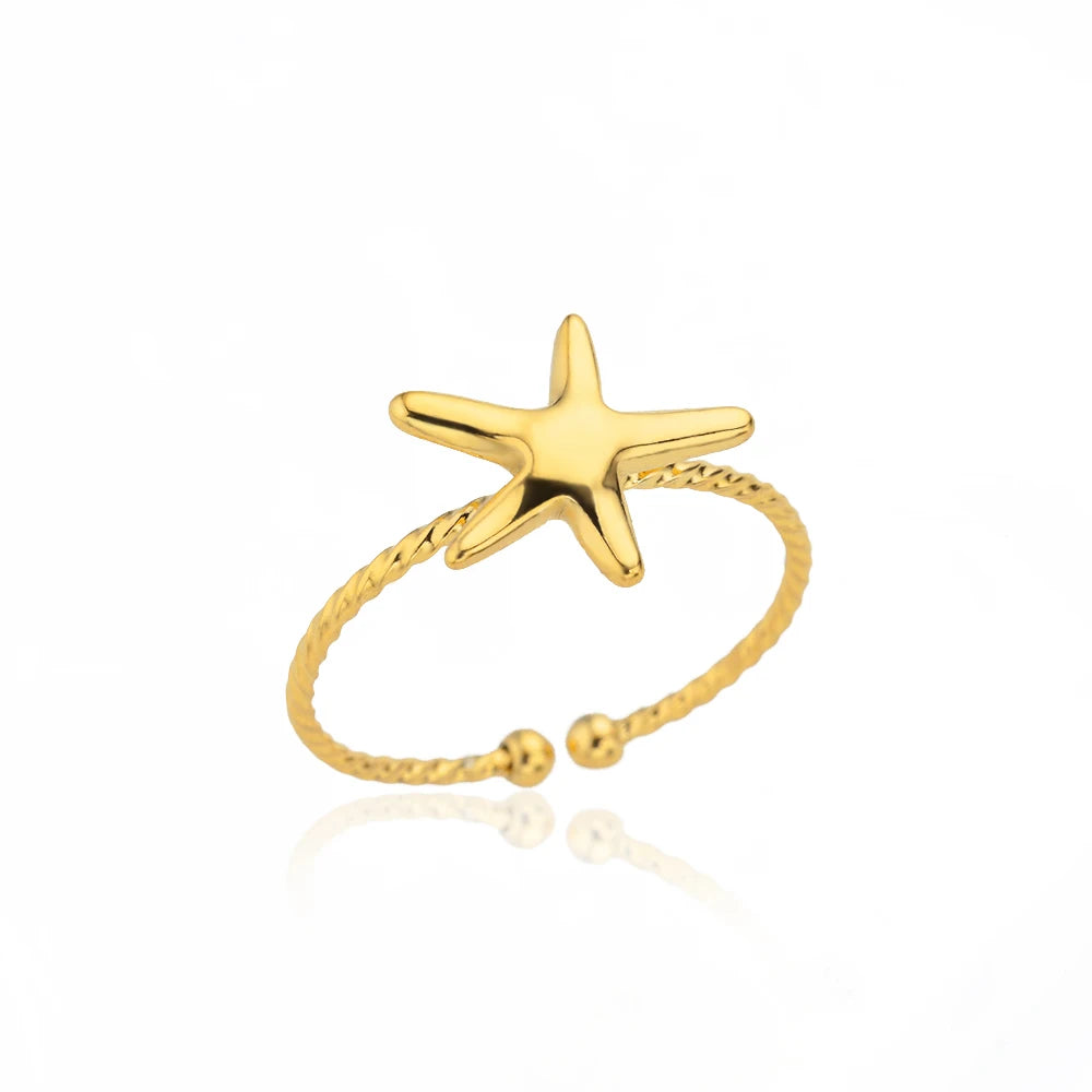 316L Gold Tone Statement Rings
