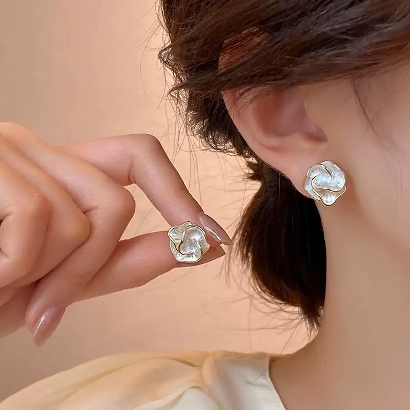 925 Silver Crystal Heart Drop Earrings