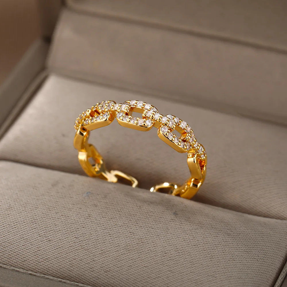 Zircon Geometric Open Rings