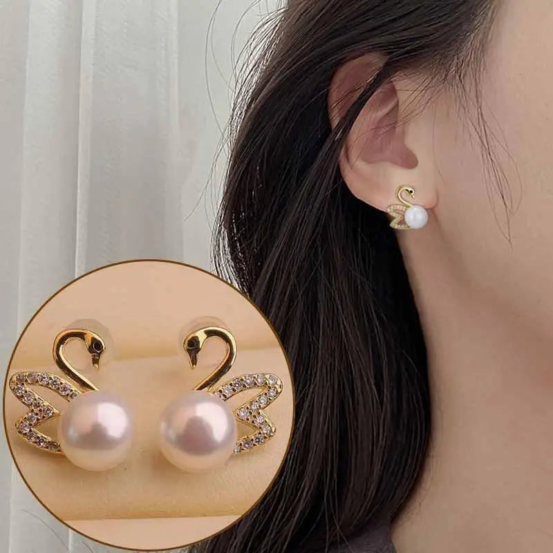 925 Silver Crystal Heart Drop Earrings