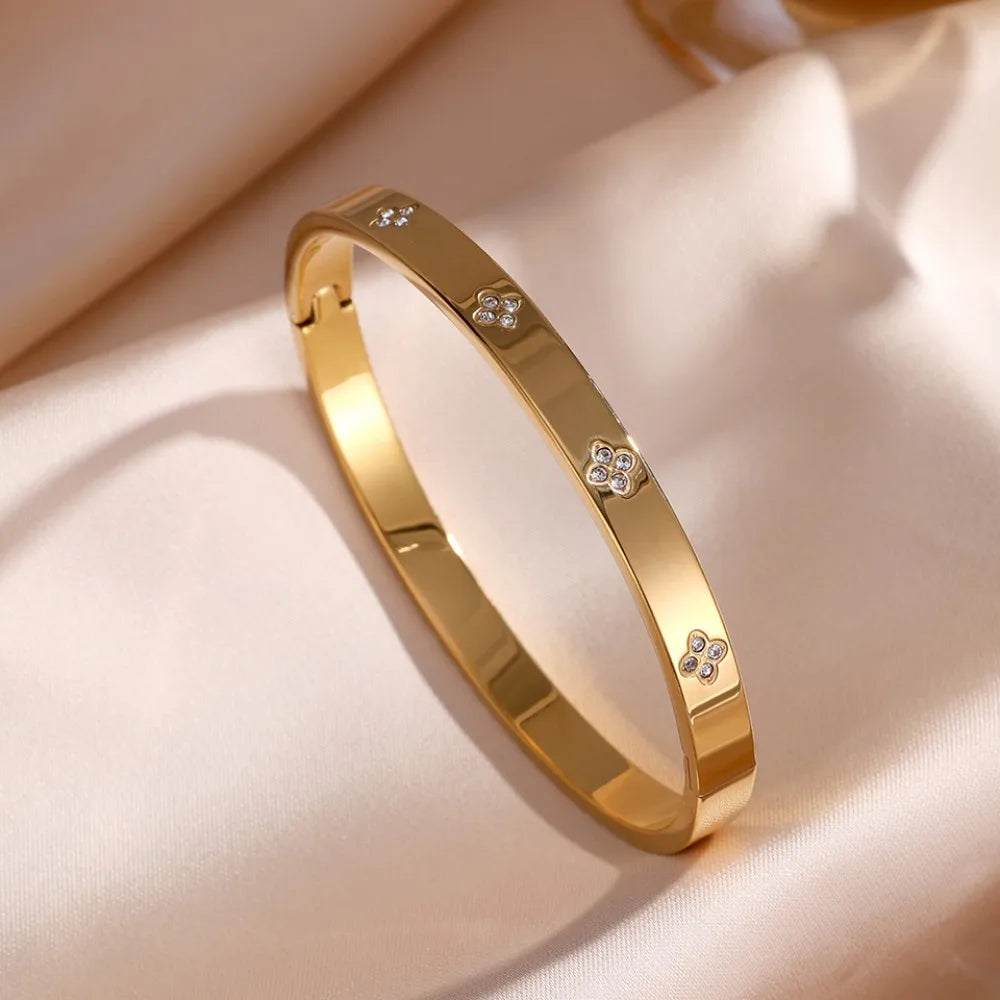 Titanium Steel Stacked Bracelets