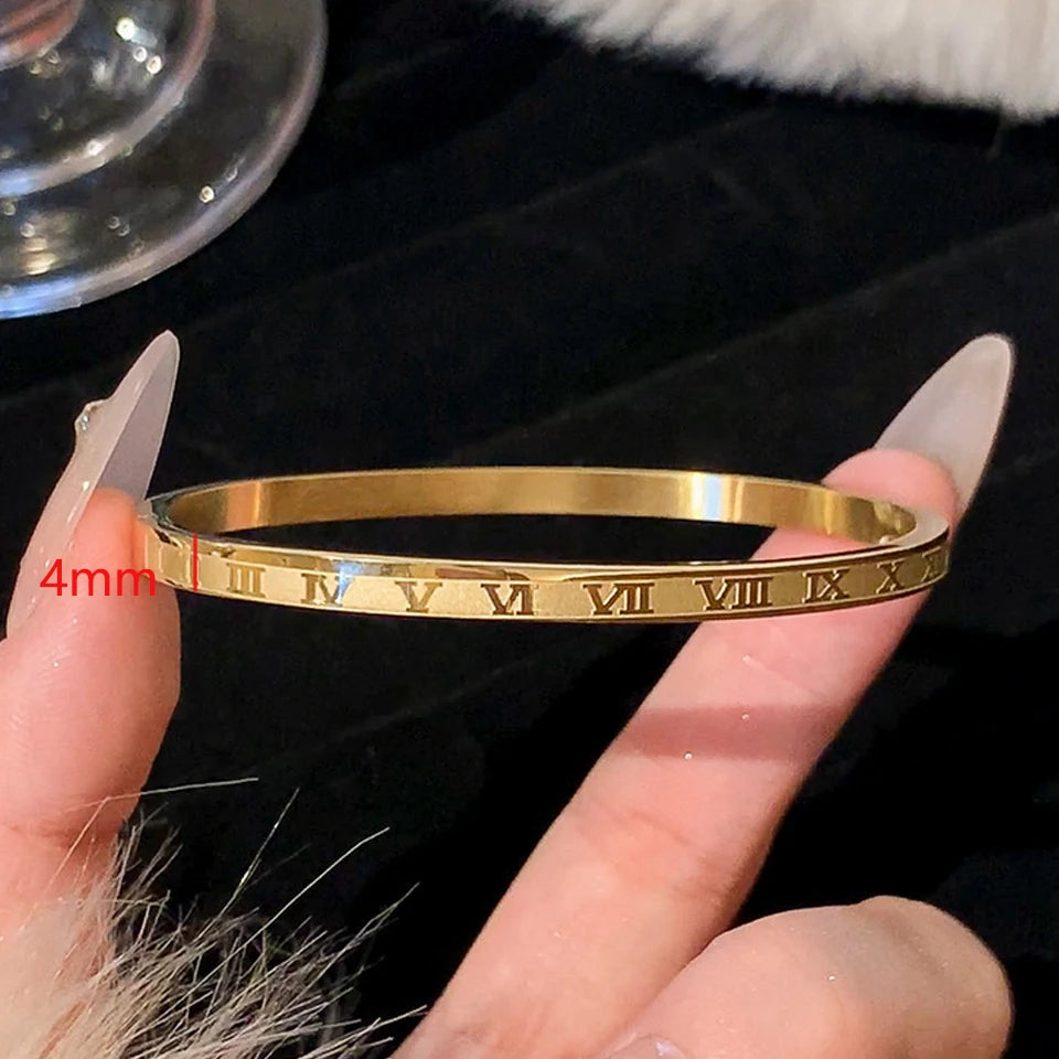 Zirconia Inlaid Stackable Bracelets