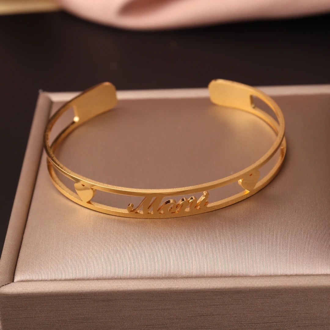 Custom Name Open Bangle