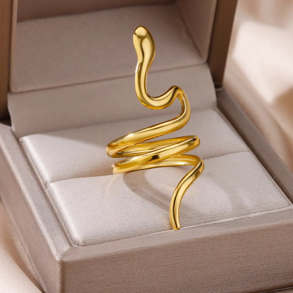 316L Gold Tone Statement Rings