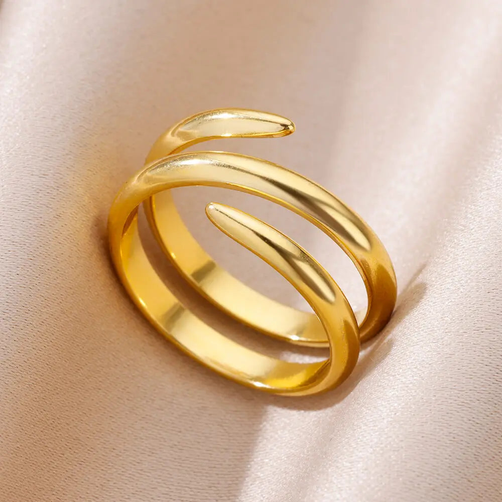 316L Gold Tone Statement Rings